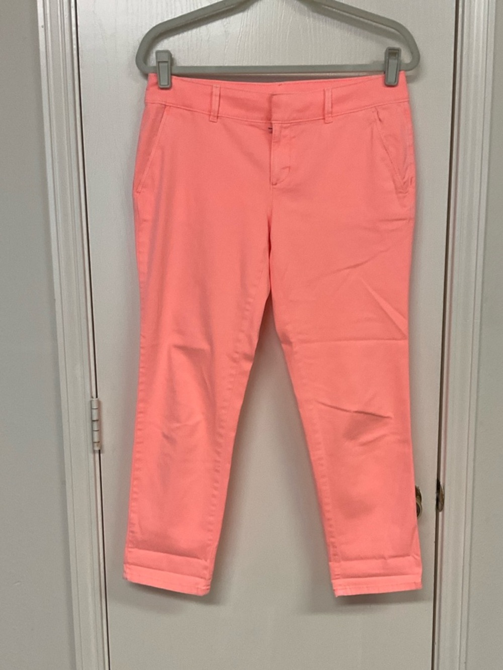 LOFT Coral Chino Crop Pants